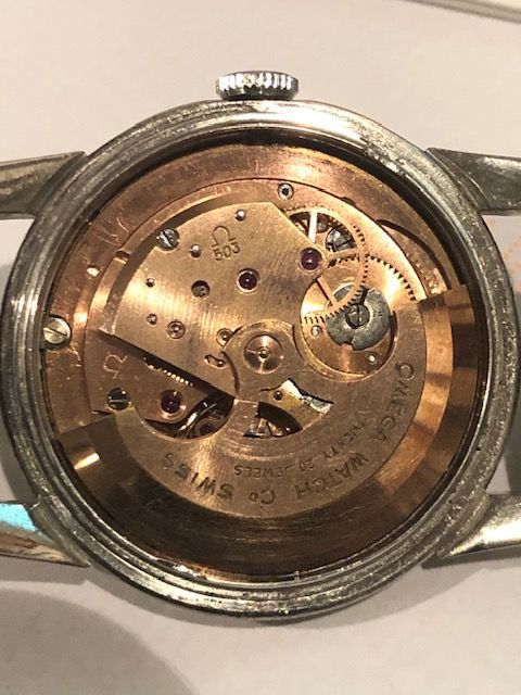 fig 1. 1958 Omega Seamaster Calendar Wristwatch