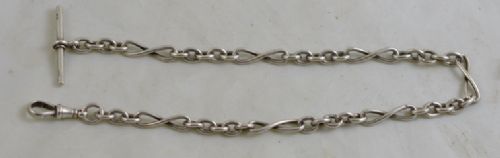 Silver Fancy Link Watch Chain