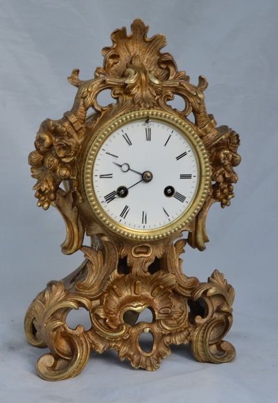 Small Rococo French Mantel Clock