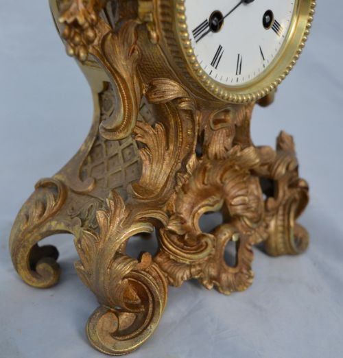 fig 1. Small Rococo French Mantel Clock