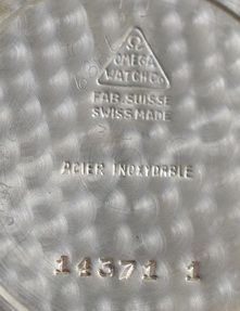 fig 1. 1955 Stainless Steel Omega, caliber 511