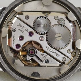 fig 1. 1945 Omega Wristwatch, R17.8 Mechanism