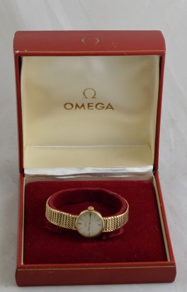 fig 1. 1966 9K Gold Omega Bracelet Watch