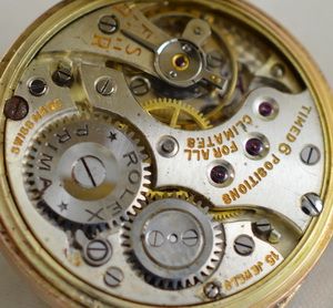 fig 1. 1924 Rolex Prima 9K Gold Ladies Wristwatch