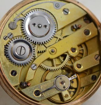 fig 1. 1907 9K Gold Ladies Pocket Watch
