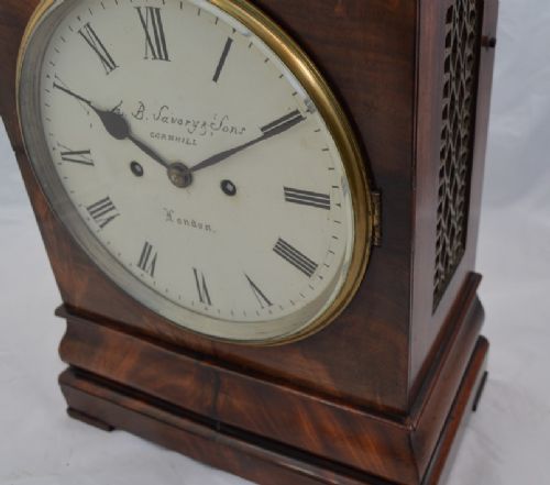 fig 1. A Good Quality Georgian Fusee Baracket Clock by Savory of Cornhill, London