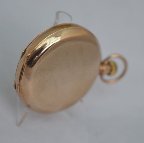 fig 1. Full Hunter 9 K Gold Waltham pocket watch