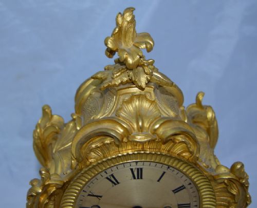 fig 1. French Charles X period gilt ormolu mantel clock