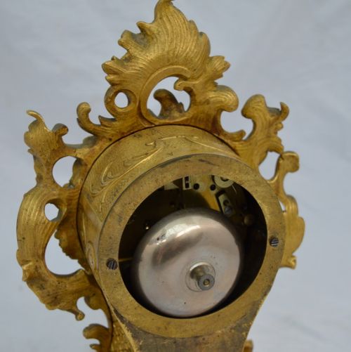 fig 1. French Gilt Ormolu Mantel Clock, Dellatrez, Paris