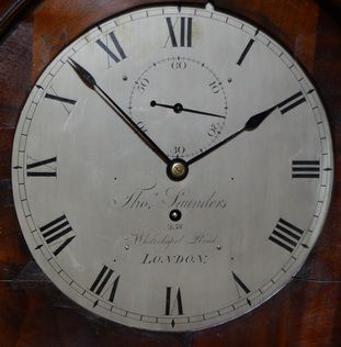 fig 1. Saunders of London Regency Period Regulator Style Longcase Clock