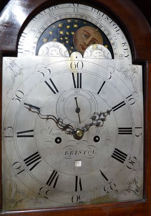 fig 1. A Fine Quality Longcase Clock by Issac Hewlett, Bristol
