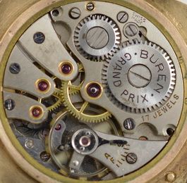 fig 1. 1957 9K Buren Grand Prix Wristwatch