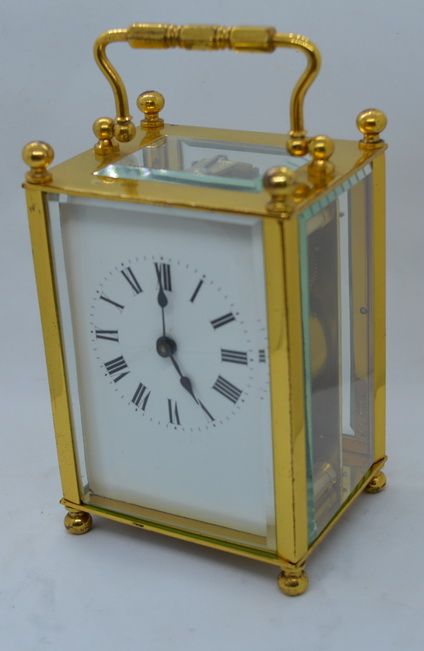 A French Gilt Carriage Clock