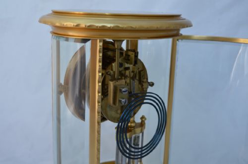 fig 1. Oval Gilded Four Glass Mantel Clock