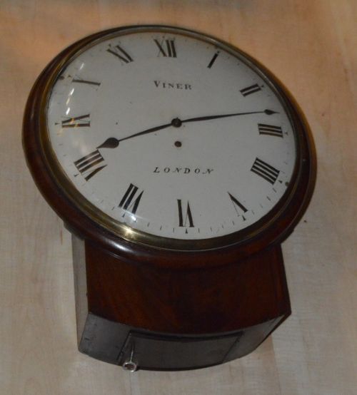 Viner of London Georgian Period Convex Dropdial Wall Clock