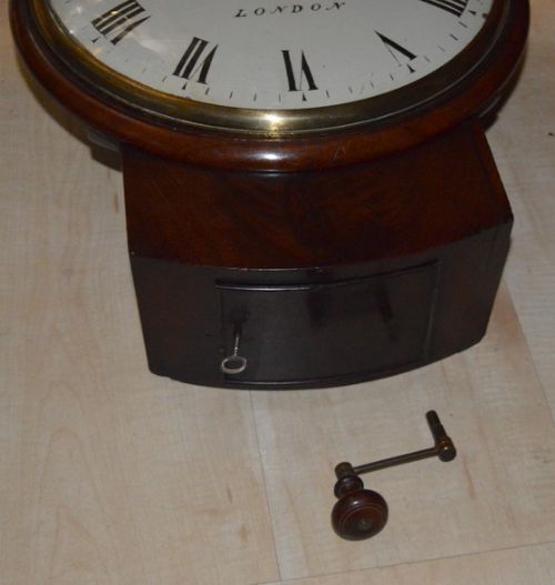 fig 1. Viner of London Georgian Period Convex Dropdial Wall Clock