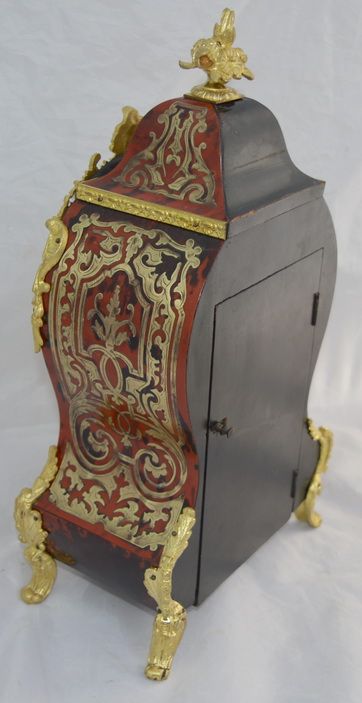 fig 1. Red Boulle Tortoishell Mantel Clock