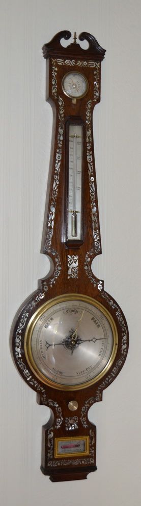 A Mother of Pearl Inlaid Barometer by Pizzala, London