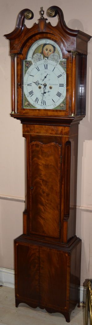 Young of Nottingham Georgian Moon Phase Longcase Grandfather Clock