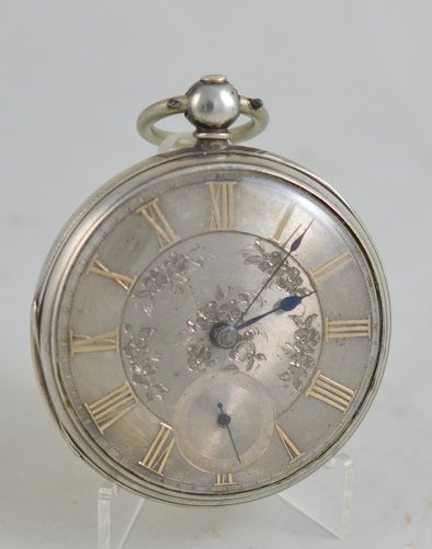 1864 Silver English Fusee Pocket Watch