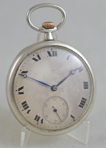 1930s Slim Silver Pocket Watch