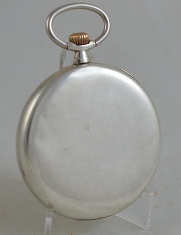 fig 1. 1930s Slim Silver Pocket Watch