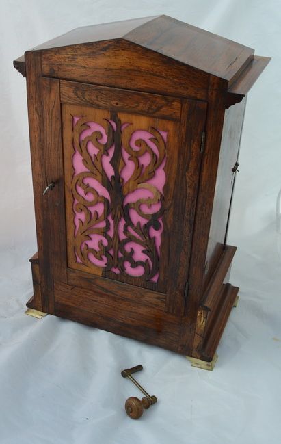 fig 1. Webster of London Rosewood Twin Fusee Bracket Mantel Clock
