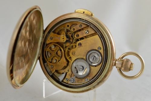 fig 1. 1924 9K Gold Quarter Repeating Pocket Watch