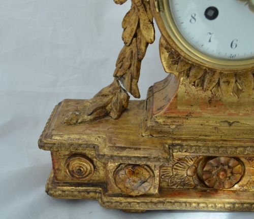 fig 1. French Giltwood Slim Mantel Clock