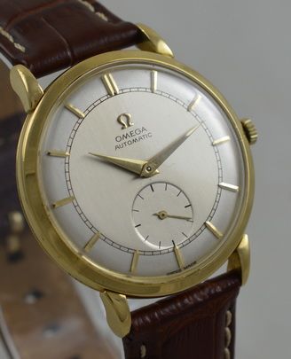 fig 1. 1950 18K Gold Omega Automatic Wristwatch