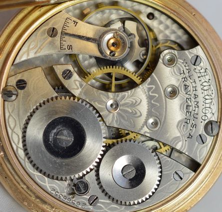 fig 1. 1928 Waltham Full Hunter Pocket Watch 