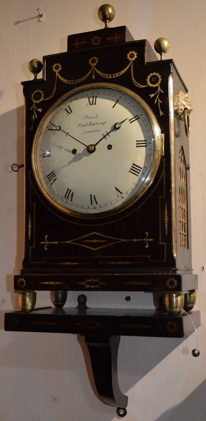 French of London Georgian Twin Fusee Bracket Clock & Original Bracket
