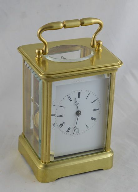 French Brass Cased Striking Carriage Clock
