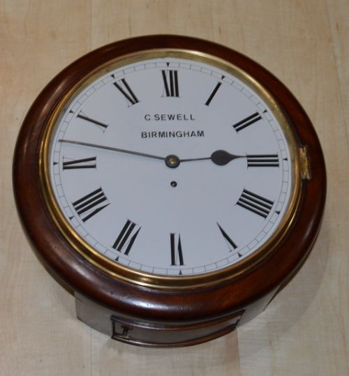 C Sewell of Birmingham Fusee Dial Wall Clock