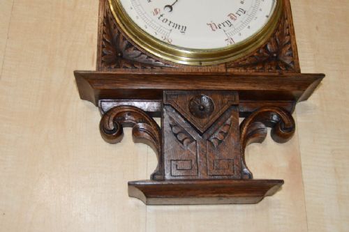 fig 1. Victorian Carved Aneroid Barometer