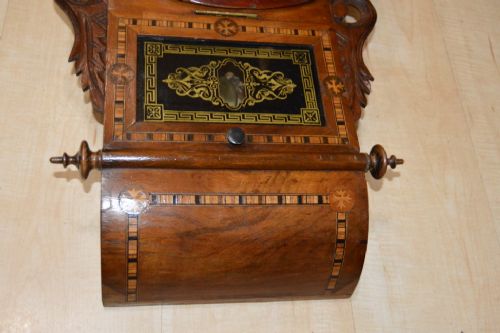 fig 1. Marquetry Inlaid Dropdial Wall Clock