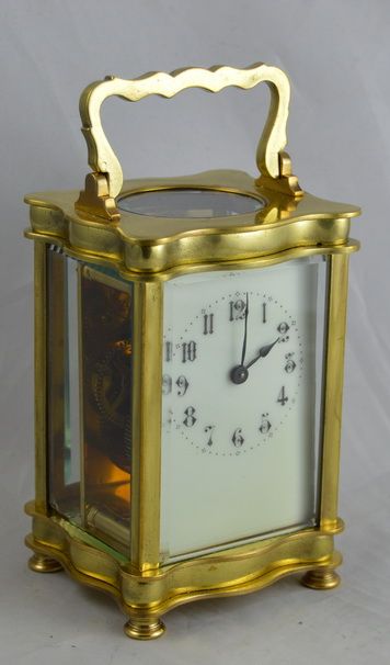 French Serpentine Case Carriage Clock