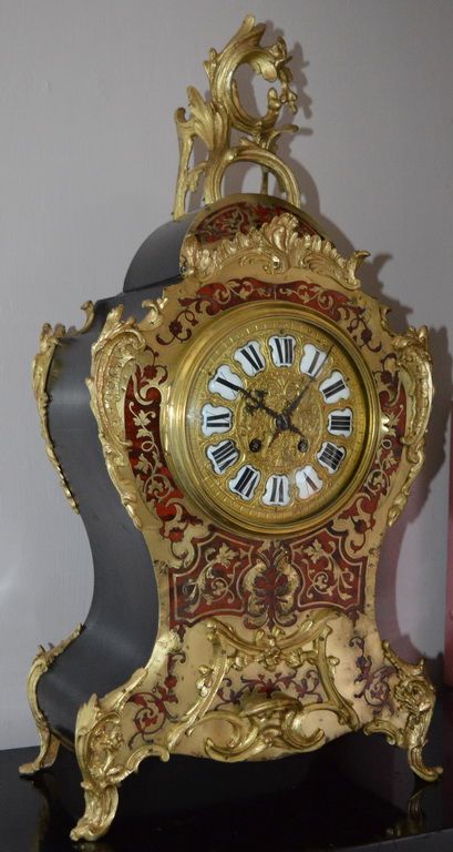 Large French Boulle Tortoishell Mantel/table Clock