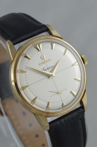 fig 1. 1959 Omega Geneve 9K Gold Wristwatch