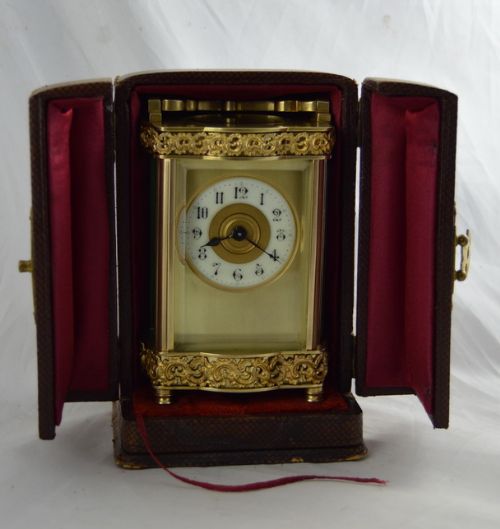 French Douchine Carriage Clock & Original Box
