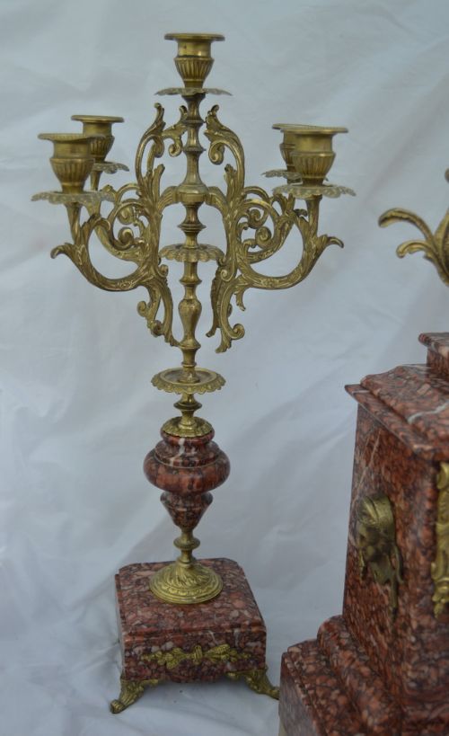 fig 1. French Candelabra Clock set