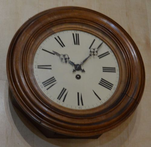 French Walnut Dial Wall Clock