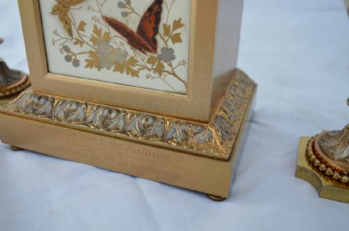 fig 1. Gilt and Porcelain French Clock Set