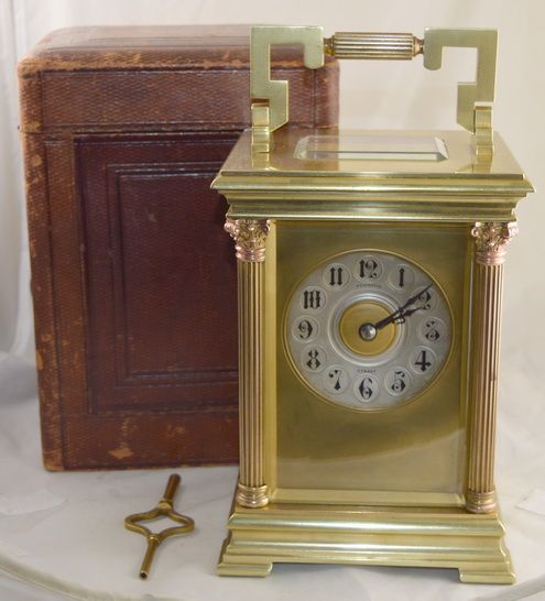 Rare 'Giant' Striking Carriage Clock, Box & Original Key