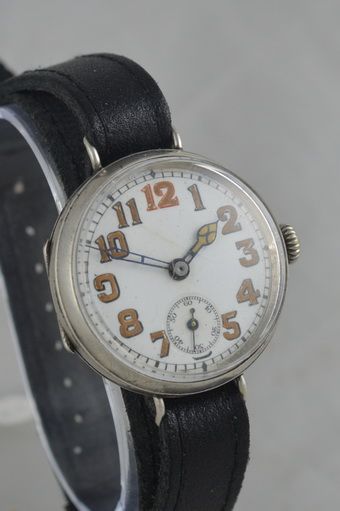 fig 1. 1905 Silver Trench Wristwatch
