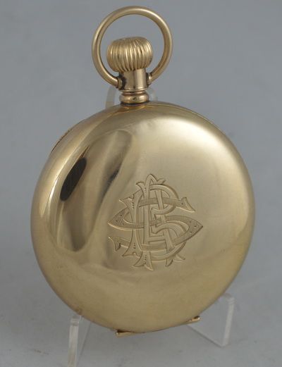 fig 1. 1925 9K Gold Elgin Full Hunter Pocket Watch