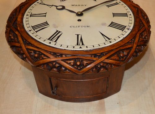 fig 1. Warry, Clifton, Bristol High quality Fusee Dial Wall Clock