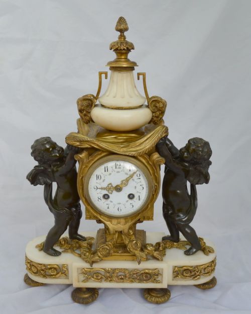 Bronze and Ormolu Mantel Clock