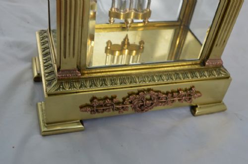 fig 1. A Slim French Four Glass Mantel Clock
