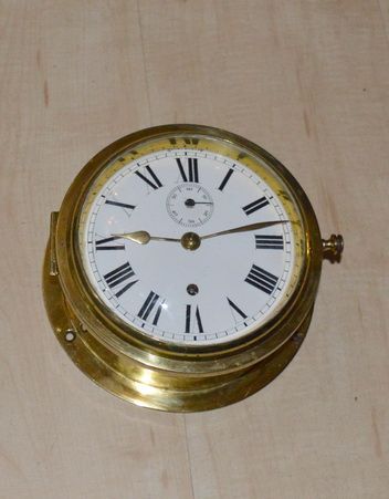 Brass Cased Ships Clock